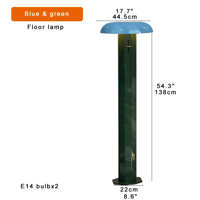 Afralia™ Spanish Modern Floor Lamp Blue Green Living Room Decor