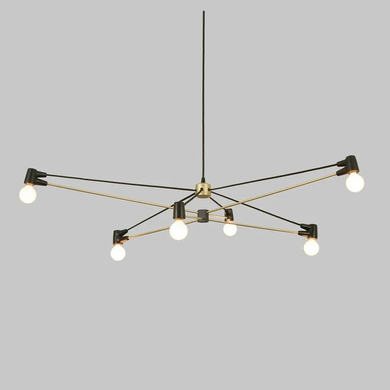 Afralia™ Geometric Lines Chandelier: Modern Nordic Indoor Lighting for Living Room and Bedroom