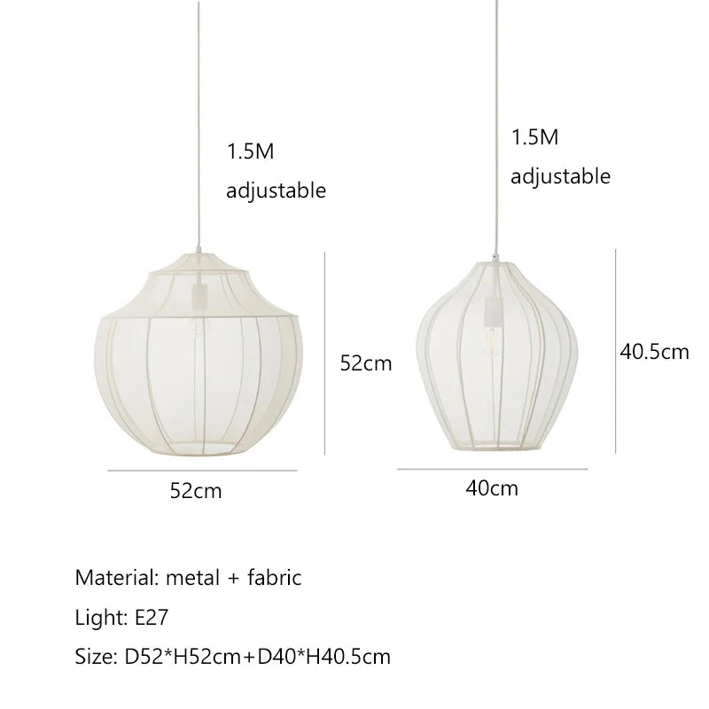 Afralia™ Nordic Fabric LED Chandelier for Home Decor and Ambient Lighting