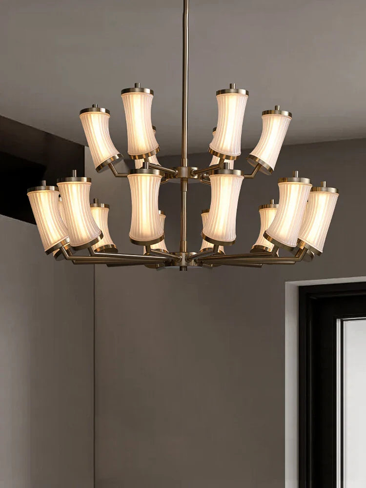 Afralia™ Modern Glass LED Ceiling Chandelier for Luxury Home Decor