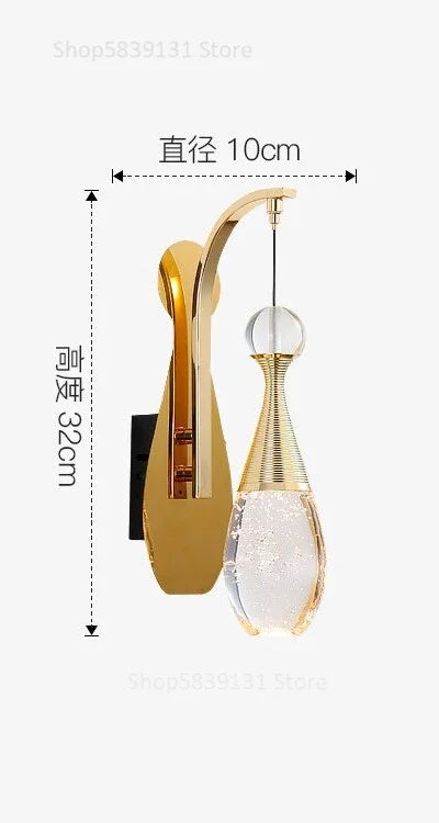 Afralia™ Nordic Crystal Jellyfish Wall Lights - Modern Luxury Wall Sconce for Living Room and Corridors