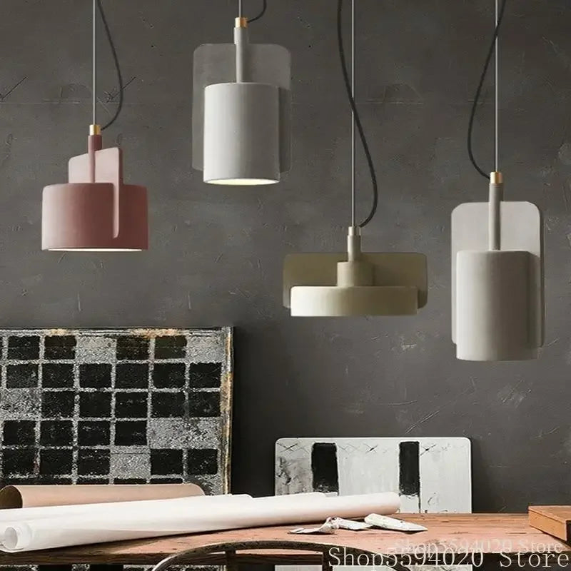 Afralia™ Cement Pendant Lamp Retro Lights