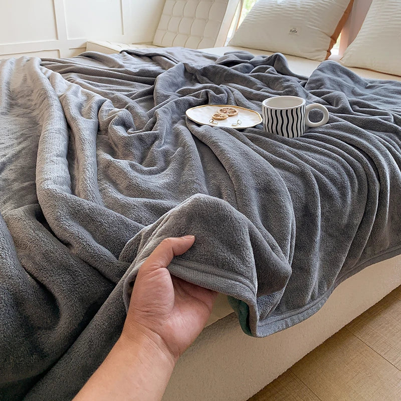 Afralia™ Coral Velvet Summer Blanket: Extra Soft, Skin-friendly, Machine Washable