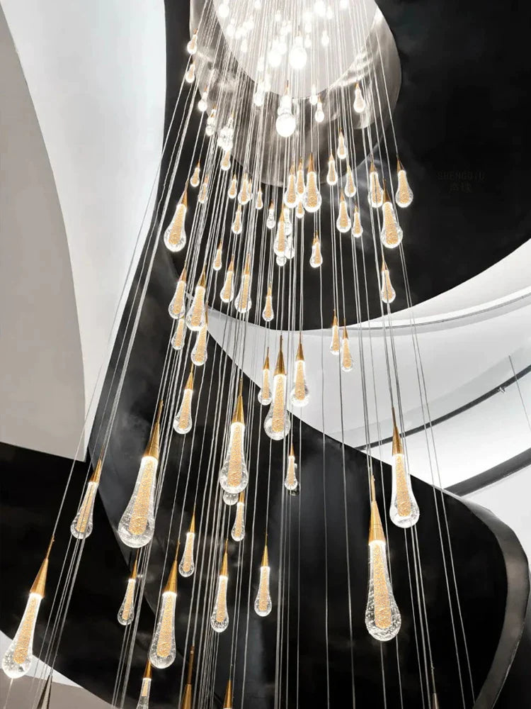 Afralia™ Crystal LED Pendant Chandelier for Modern Luxury Living Room