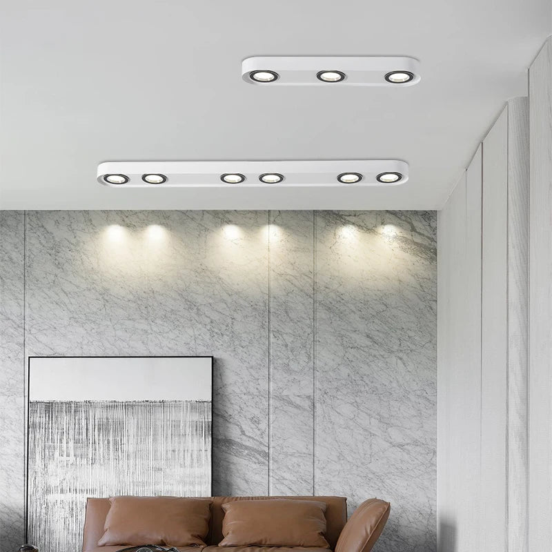 Afralia™ Square LED Downlight: Four-head Ultra-thin Anti-glare Ceiling Lights