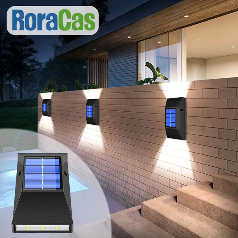 Afralia™ Solar LED Wall Light for Garden Street Balcony