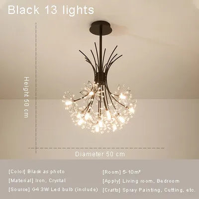 Afralia™ Modern Crystal Ceiling Chandelier for Living Room Bedroom Kitchen Decor