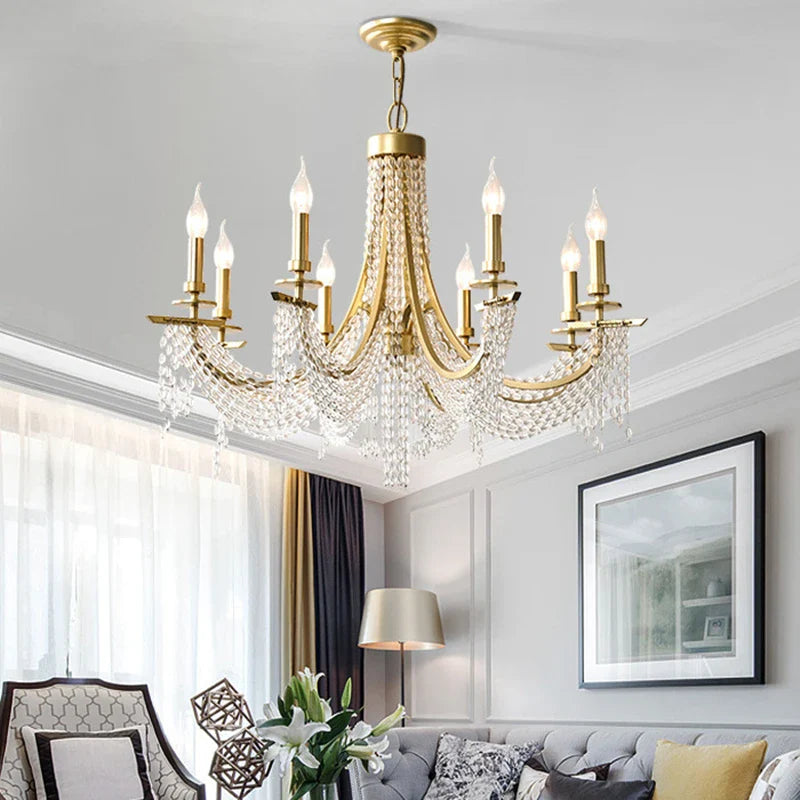 Afralia™ Crystal Chandelier: Luxury Hanging Lamp for Romantic Indoor Decor