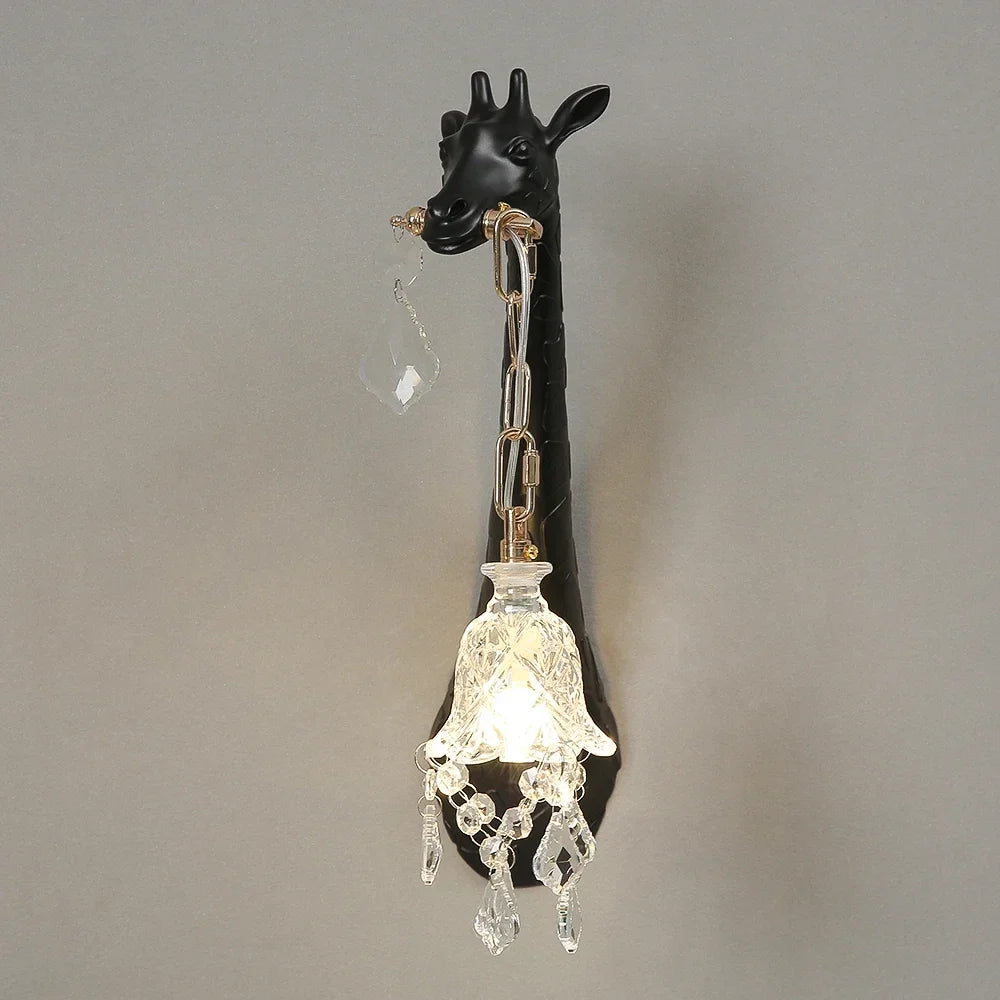 Afralia™ Giraffe Resin Wall Lamp Sconce Light for Bedside & Living Room Decor