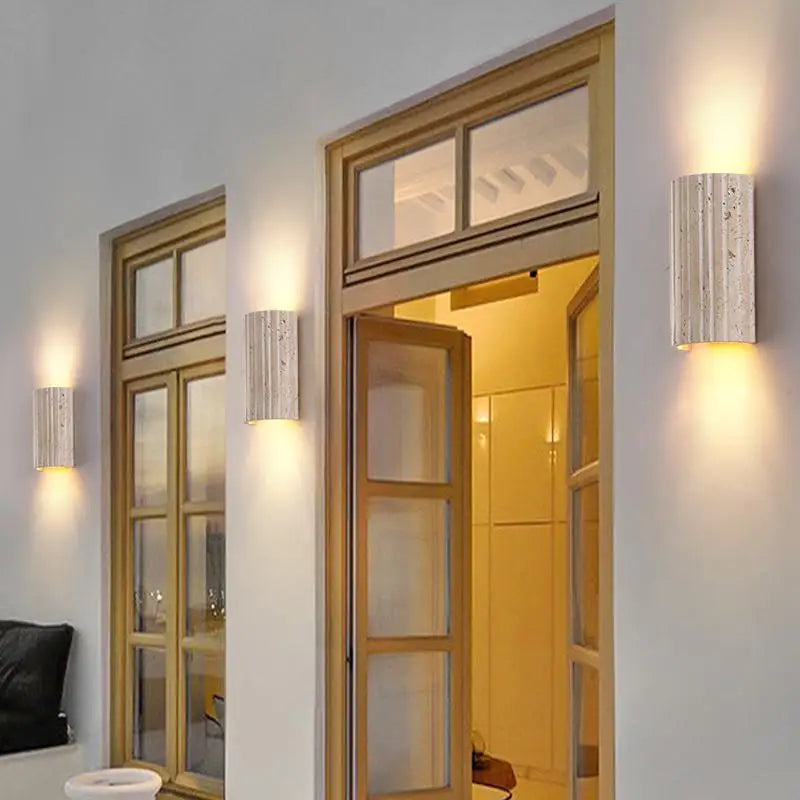 Afralia™ Yellow Cave Stone Wall Light Fixture for Home Decor and Lighting Integration