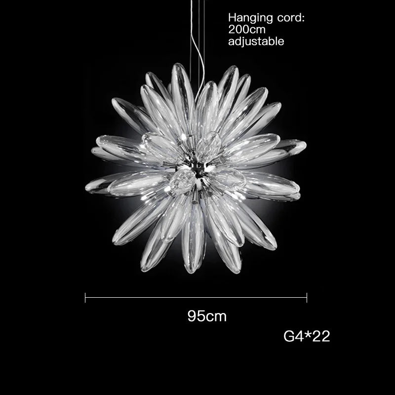 Afralia™ LED Large Globe Chandelier with Glass Lampshades - Chrome or Gold Hardware