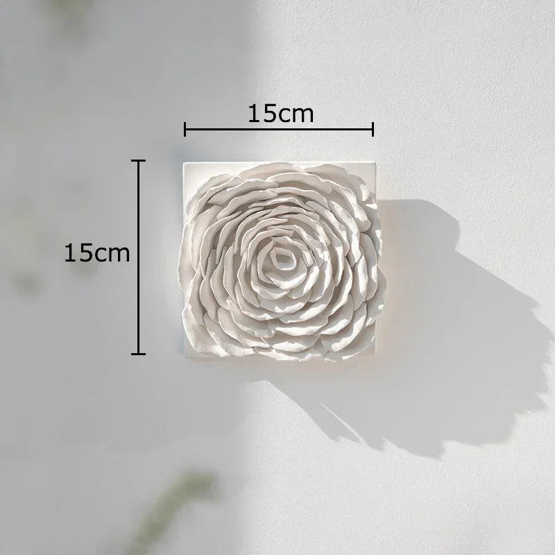 Afralia™ White Flower Wall Hanging: Artistic Living Room Decor & Floral Ornaments