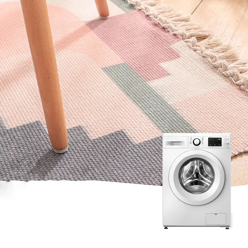 Afralia™ Soft Weave Tassels Bedside Rug, Anti-Slip Living Room Carpet