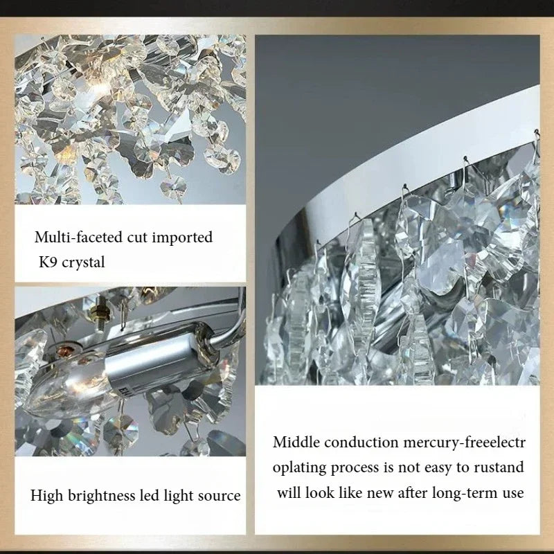 Afralia™ Crystal Kitchen Ceiling Lights: Luxury Diamond Ceiling Lamp for Home Decor