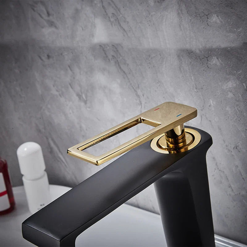 Afralia™ Stainless Steel Bathroom Basin Faucet: Deck Mounted, Hot & Cold Water Mixer Tap