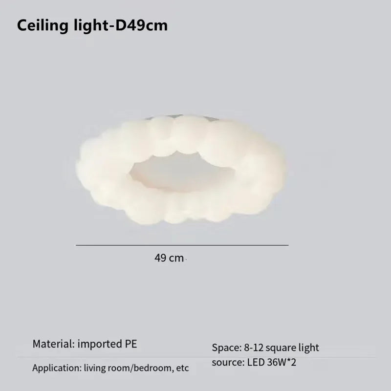 Afralia™ Nordic Cloud LED Chandelier Ceiling Lamp for Living Room & Bedroom