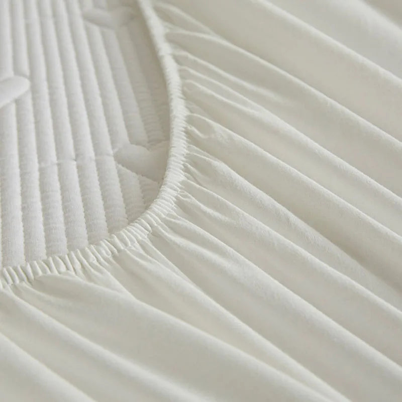 Afralia™ Love Pattern Cotton Fitted Sheet Single - Anti-Slip, Dustproof & Luxury