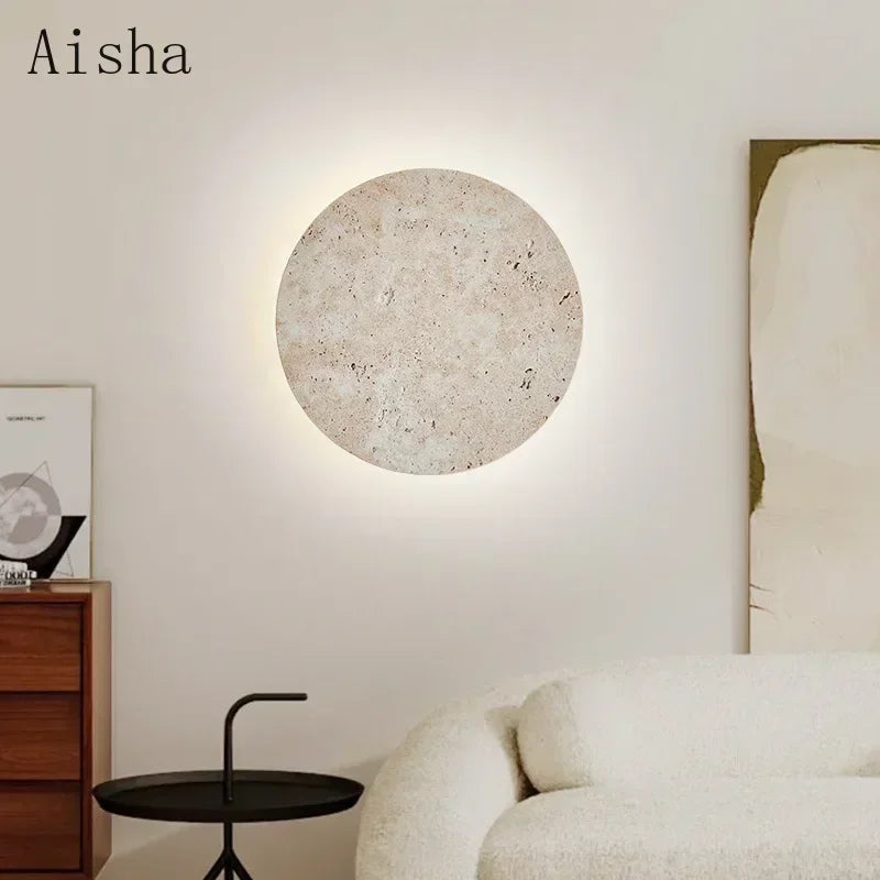 Afralia™ Yellow Cave Stone Wall Lamp 23cm - Nordic Bedroom Sconces for Homestay Atmosphere