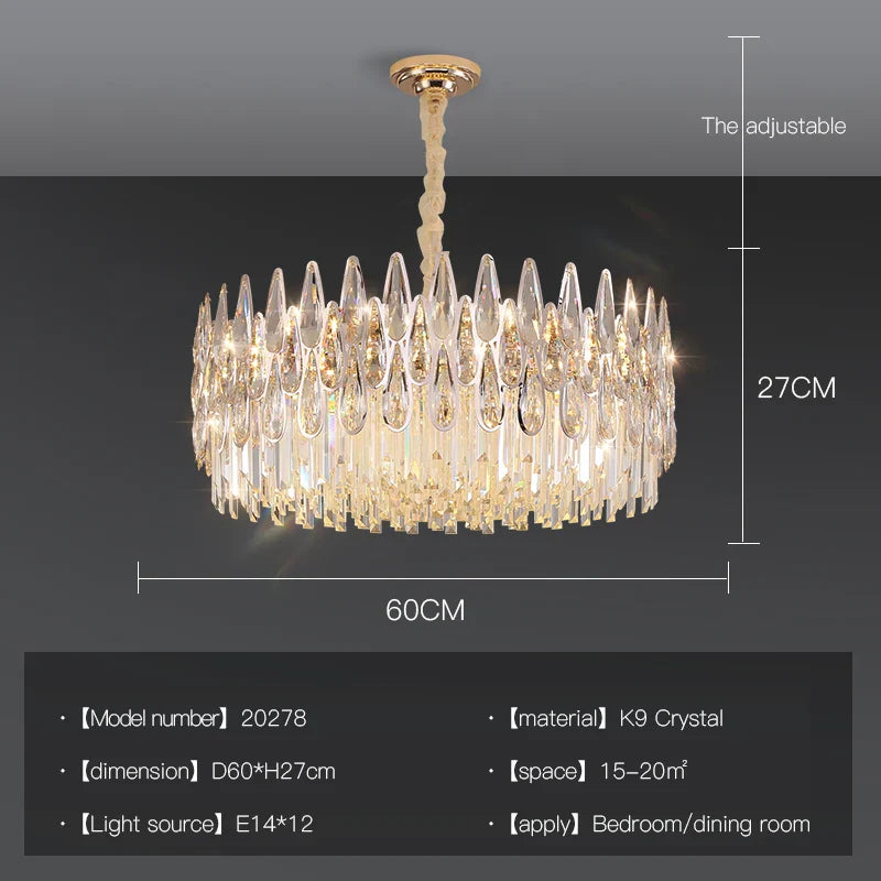 Afralia™ Crystal LED Chandelier | Long Stairway Villa Light | Modern Luxury Post Lamp