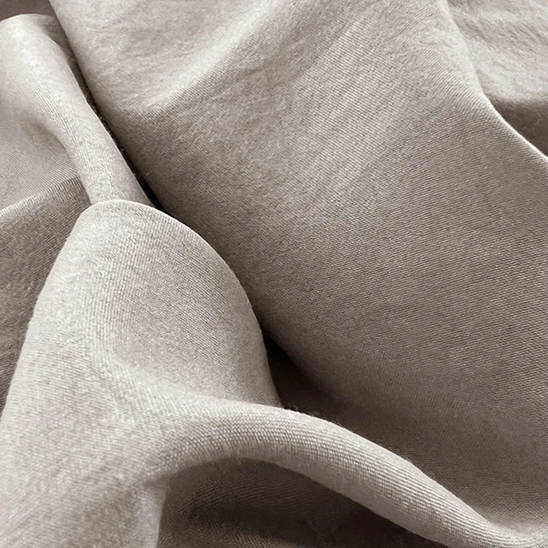 Afralia™ Nordic Solid Color Fitted Sheet Bedding Set - Skin Friendly & All Season Bed Linens