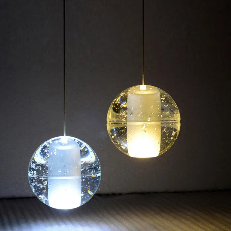 Afralia™ LED Crystal Chandelier: Stylish G4 Ball Light for Home Décor and Lighting Ambiance
