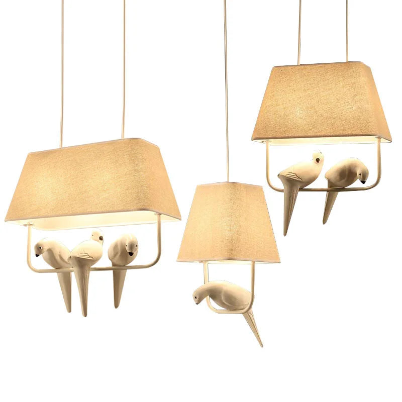 Afralia™ Nordic Bird Chandelier: Industrial Style Pendant Lamp for Bar, Bedroom, and Kids Room