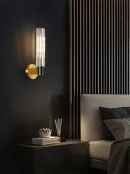 Afralia™ Luxe Copper Wall Lamp for Bedside, Corridor, Reading Room, TV Background