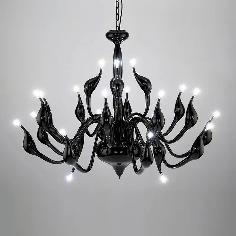 Afralia™ Swan Pendant Chandelier for Romantic Ambiance in Living Room, Bedroom & Restaurant