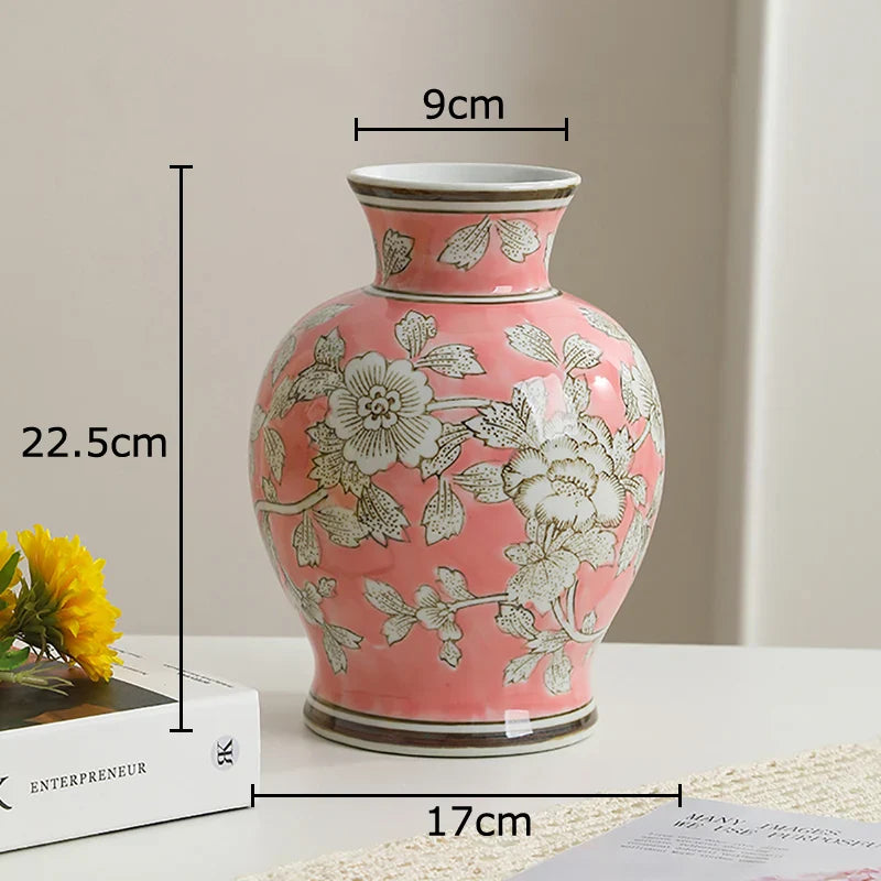 Afralia™ Blue & White Porcelain Vase Pot for Stylish Room Aesthetic Decor & Flowers