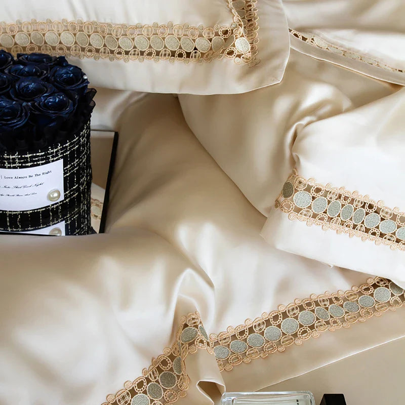 Afralia™ Eucalyptus Fiber Duvet Cover Set: Soft, Silky, Cool, Hollow Edge, Summer Bedding