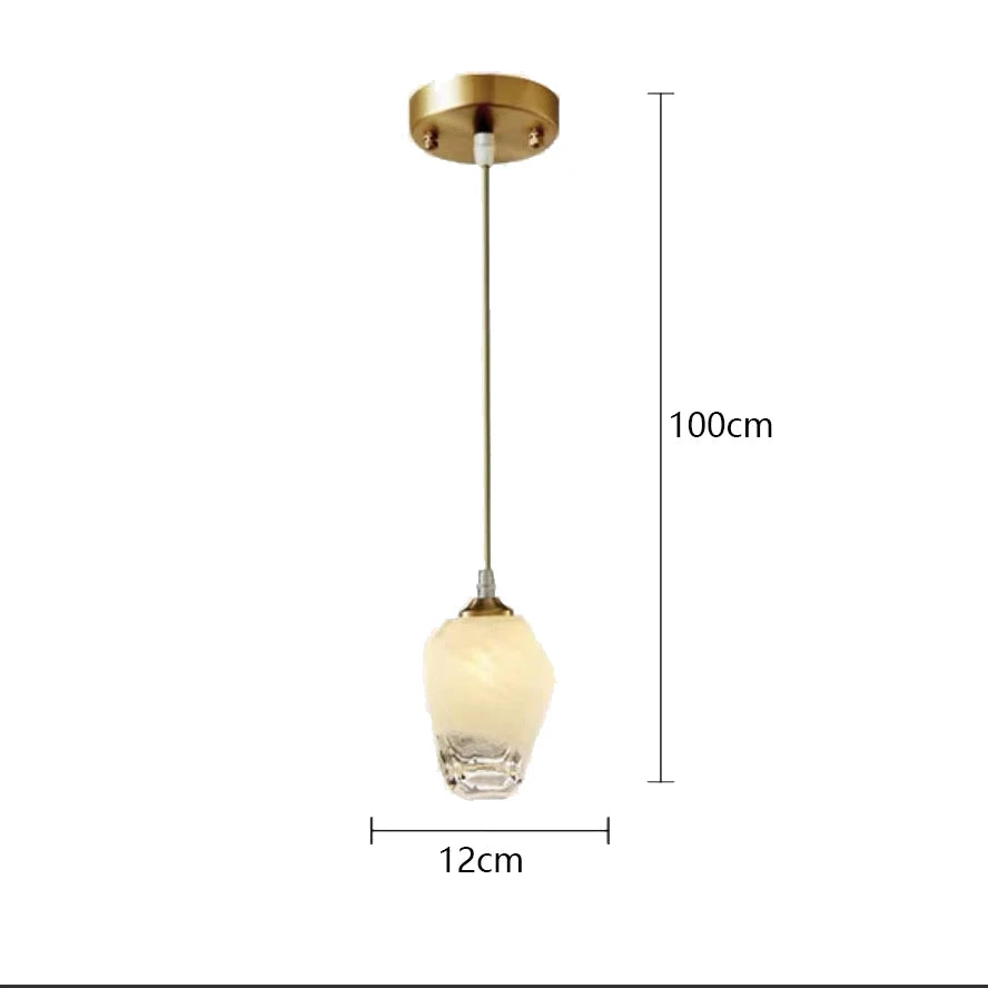 Afralia™ Luxury Glass Pendant Lights for Dining Table - LED Nordic Style Lighting