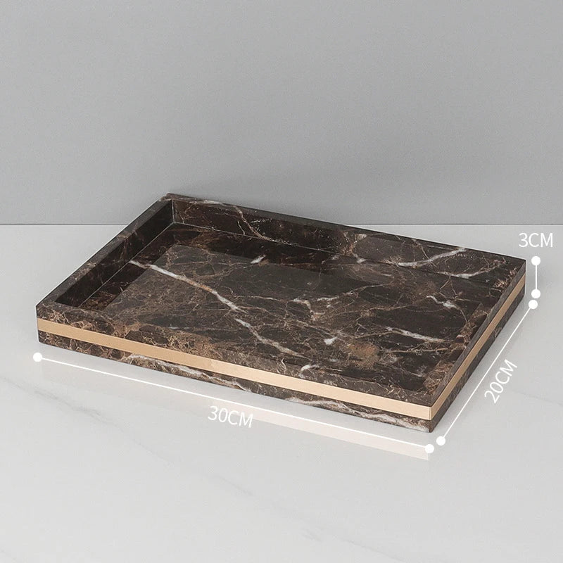 Afralia™ Emperador Dark Marble Bathroom Set: Toothbrush Holder, Soap Dispenser, Luxury Accessories