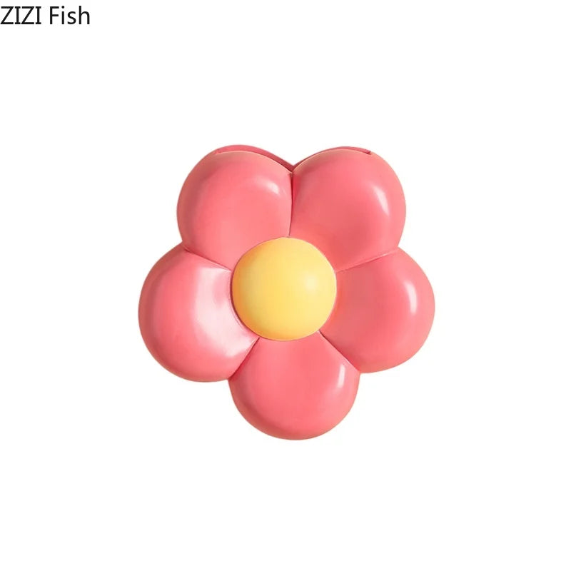 Afralia™ Cartoon Flower Vase: Desk & Wall Décor for Aesthetic Rooms