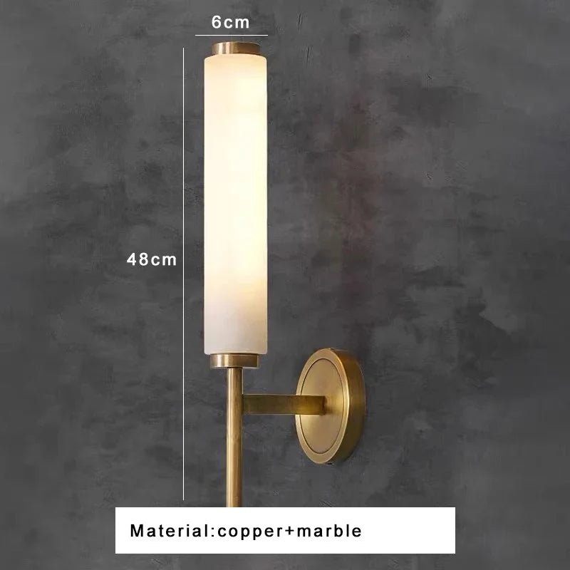 Afralia™ Round Marble Wall Sconce Lamps for Luxury Home Decor