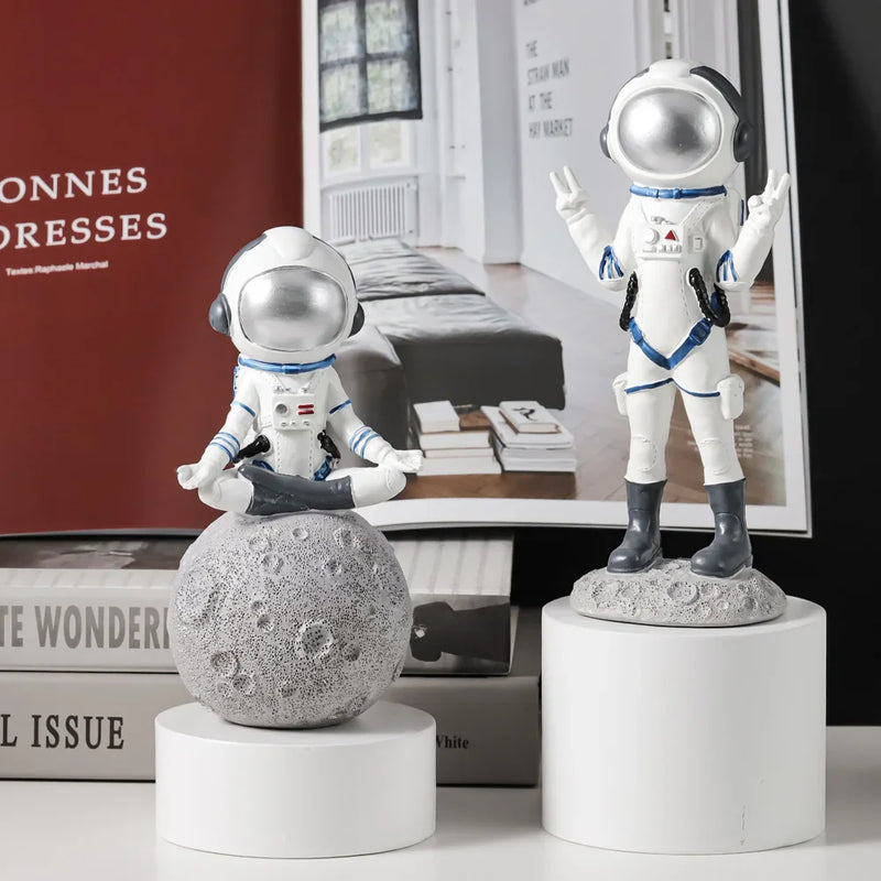 Afralia™ Astronaut Resin Figurines: Modern Space Ornaments for Home Decor and Gift