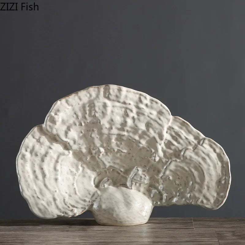 Afralia™ Ganoderma Lucidum Sculpture Desk Ornament, Modern Room Decor & Crafts