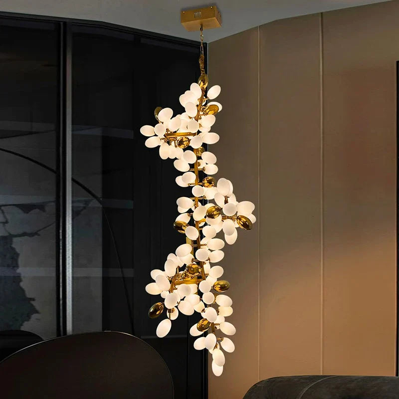 Afralia™ Modern LED Staircase Pendant Light Chandeliers for Living Room Home Decor