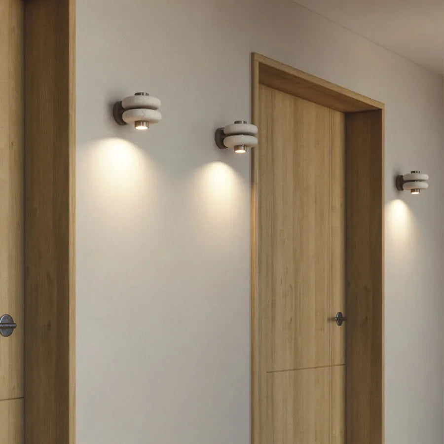 Afralia™ Marble Wall Light LED for Restaurant, Bedhead, Study, Cafe, Corridor - Postmodern Light Luxury