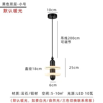 Afralia™ Nordic Marble Single Head Chandelier Luxury Lamps for Modern Restaurant & Bar