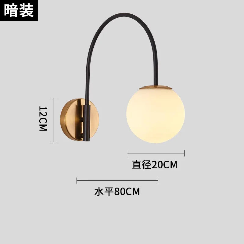 Afralia™ Luxury Gold/Black Swing Arm Wall Lamp LED E27 - Industrial Style
