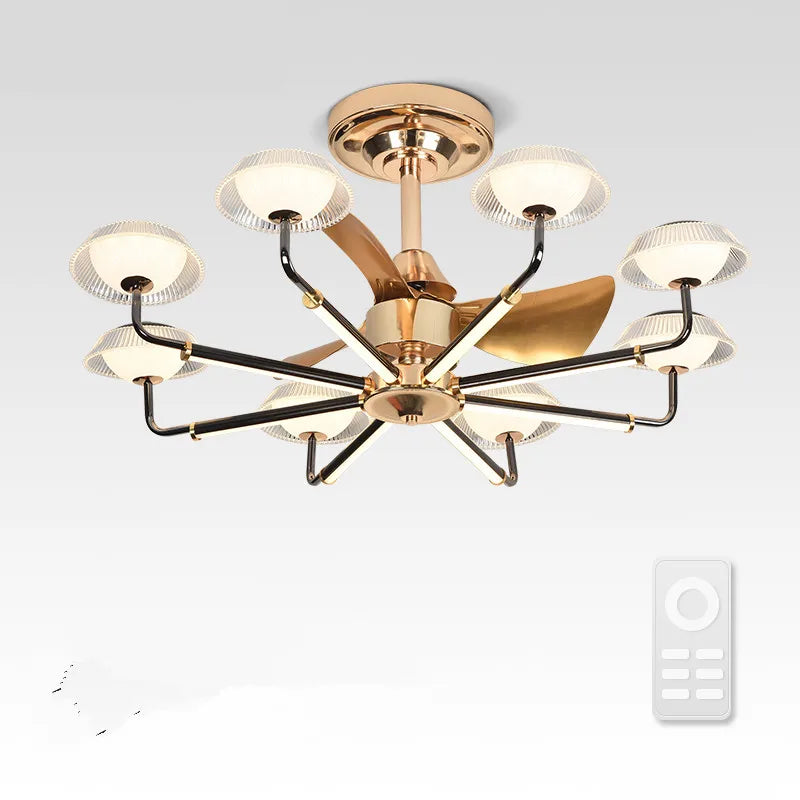 Afralia™ Tropics Fan Light Chandelier: Modern Simple Indoor Ceiling Board Summer Breeze Coastal Design