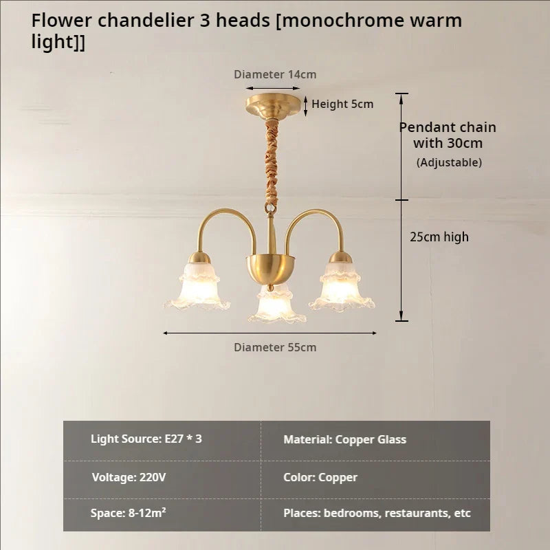 Afralia™ Luxury European Copper Chandelier for Living Room, Bedroom, and Dining Room