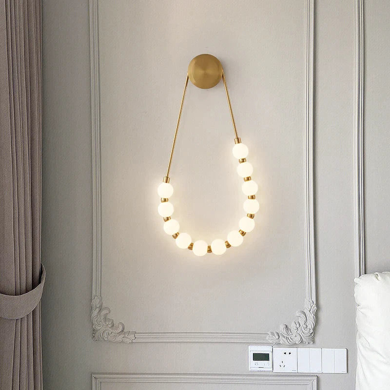 Afralia™ Cream Italian Style Asymmetric Magic Bean Wall Lamp