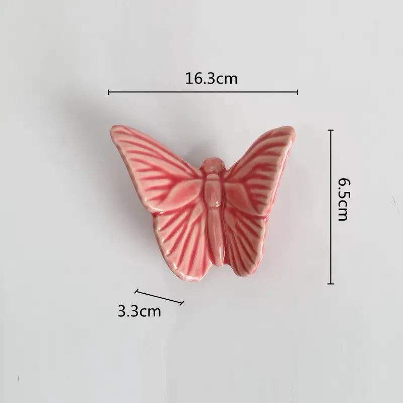 Afralia™ Ceramic Butterfly Wall Decor - 3D Papilionid Aesthetic Hanging Art