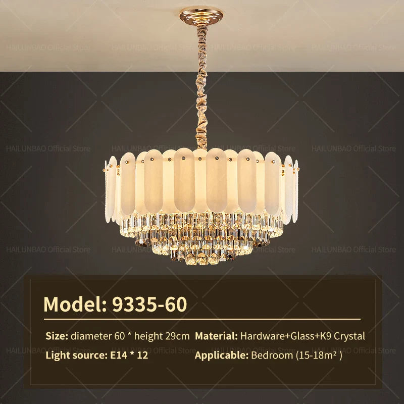 Afralia™ Nordic Crystal Chandelier: Modern Luxury Lighting for Living Room and Bedroom