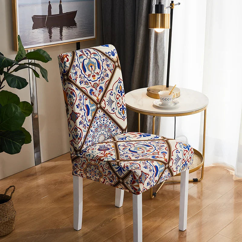 Afralia™ Stretch Print Chair Cover - Elastic Seat Slipcover