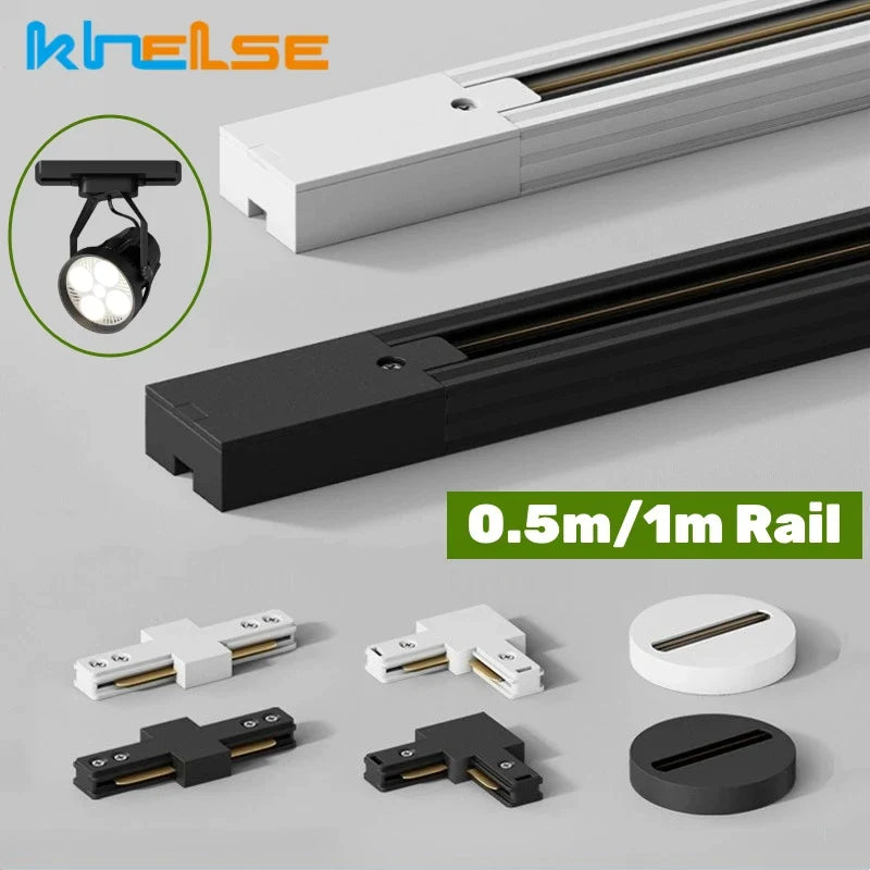 Afralia™ Aluminum Track Rail LED Ceiling Spotlight Linear Track Lighting System.