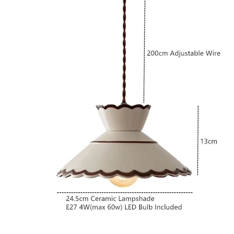 Afralia™ Coloured Glaze Pendant Light LED Hanging Lamp for Home Dining Living Room