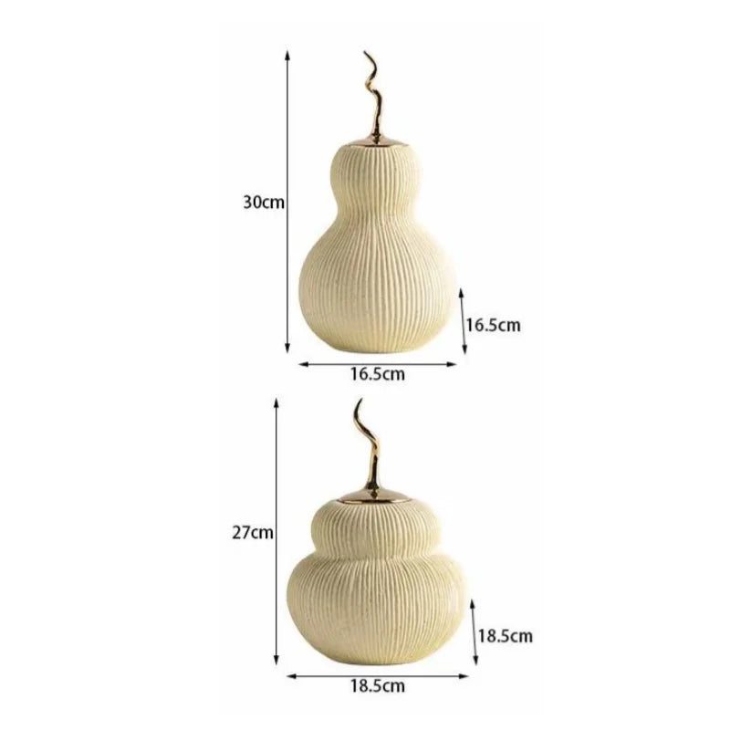 Afralia™ Ceramic Gourd Vase: Elegant Home Decor Accessory
