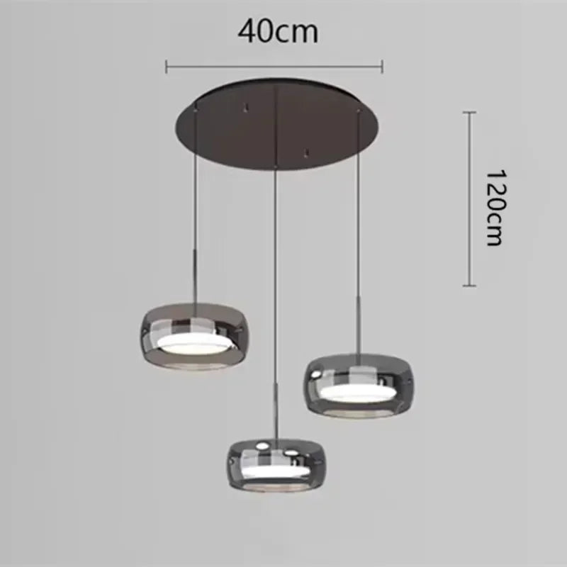 Afralia™ Modern Glass LED Chandelier for Home Decor - Hanging Light Fixture
